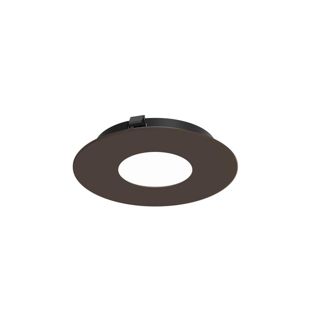 3" Apollo Round Flanged Pinhole Trim with Clear Lens, Bronze Finish