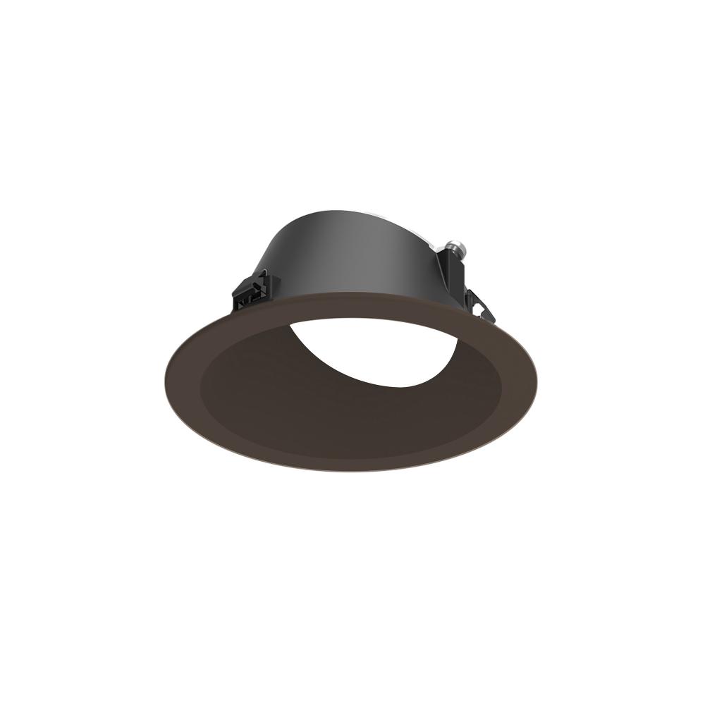 3" Apollo Round Flanged Wall Wash Trim with Clear Lens, Bronze Finish