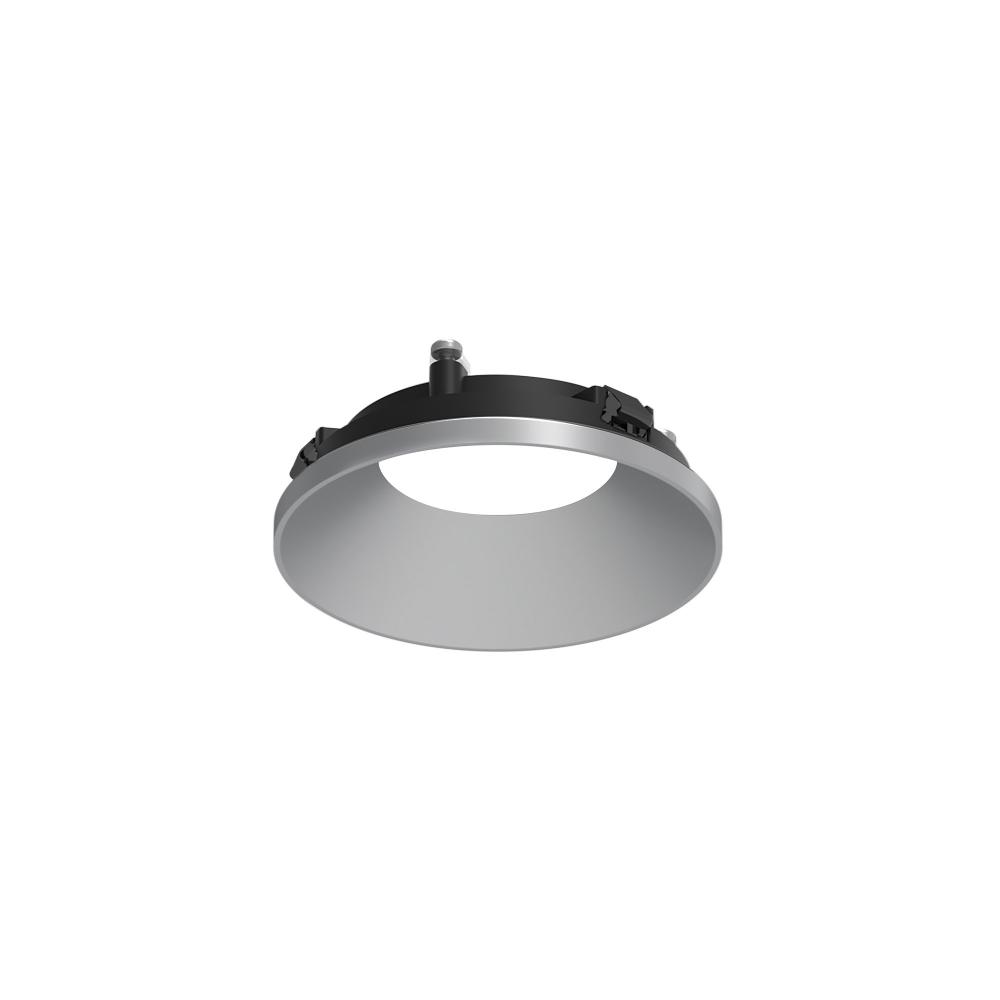 3" Apollo Round Flangeless Downlight Trim with Clear Lens, Haze Reflector / Matte Powder White