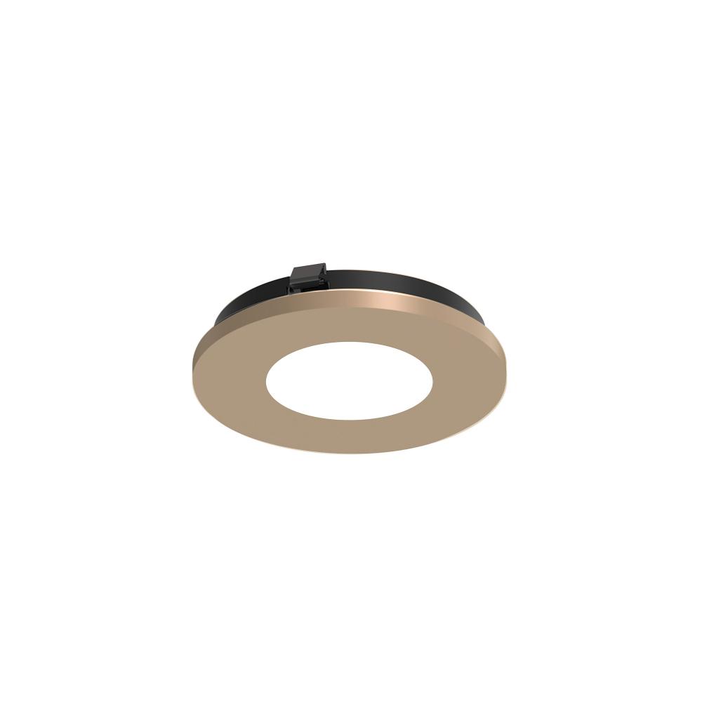 3" Apollo Round Flangeless Pinhole Trim, Wheat Diffused Finish