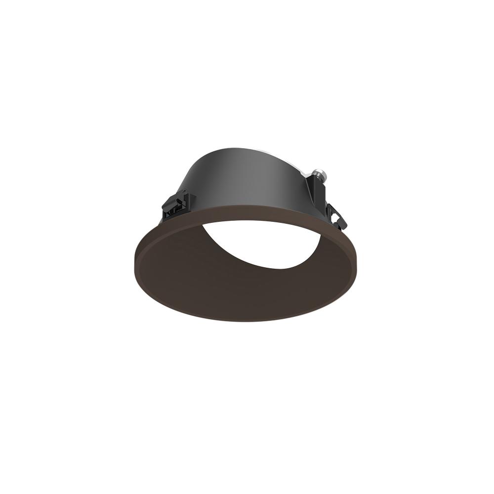 3" Apollo Round Flangeless Wall Wash Trim with Clear Lens, Bronze Finish