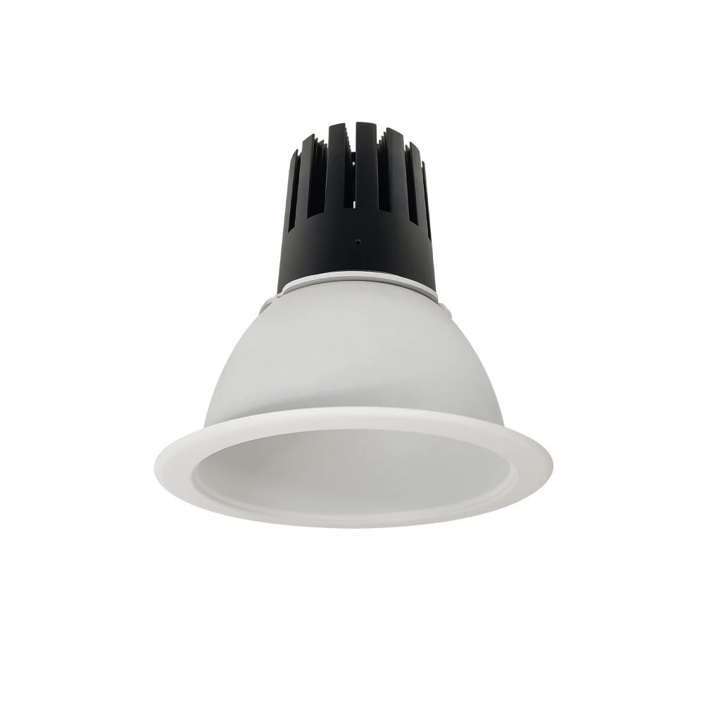 6" Sapphire III Round Open Reflector, 5500lm, 3000K, Narrow Flood Optic, Matte Powder White