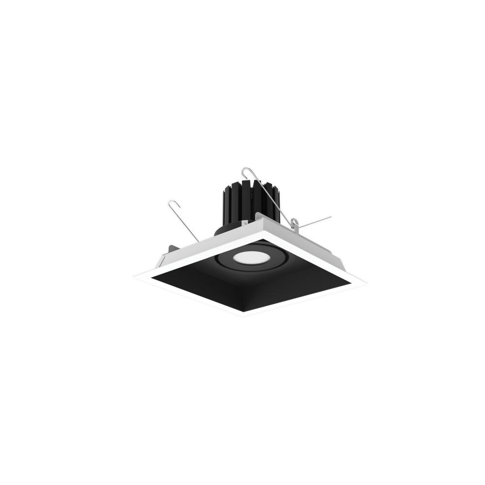 One-Head Flanged LED Multiple Lighting Trim, 900lm per Head w/ Narrow Flood Optic, 4000K, Regressed