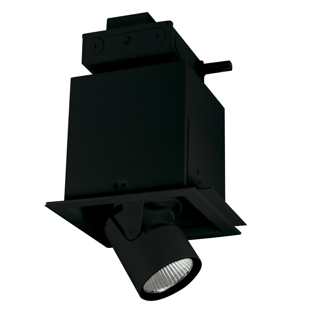 Pull-Down LED Trimless 1-Head MLS, 30W / 2100lm per Head, Flood, 3500K, Black, 277V 0-10V Dimming