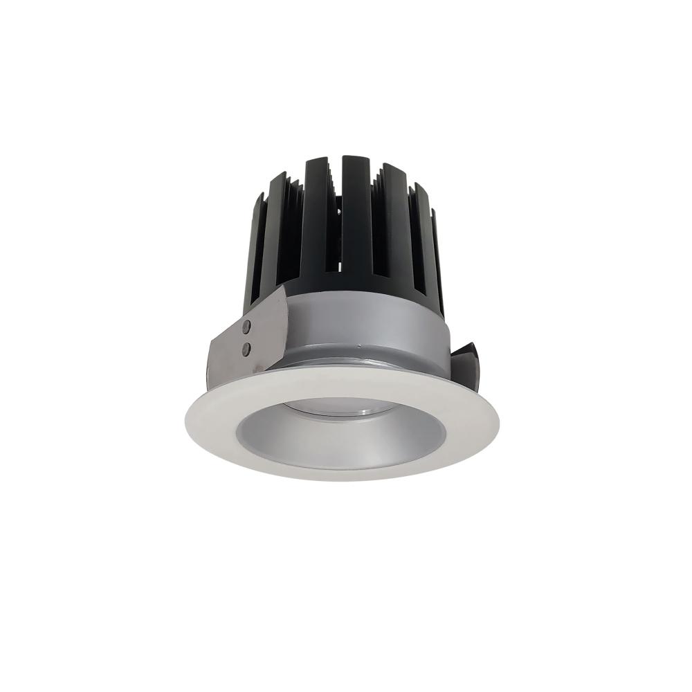 4" Marquise III Round Open Reflector, 2000lm, 3500K, Flood Optic, Haze Reflector/White Flange