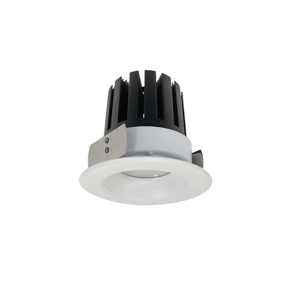 4" Marquise III Round Open Reflector, 1500lm, 3000K, Flood Optic, Matte Powder White