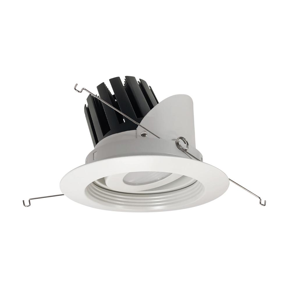 5" Marquise III Adjustable Regressed Gimbal Baffle, 2500lm, 4000K, Flood Optic, White Baffle &