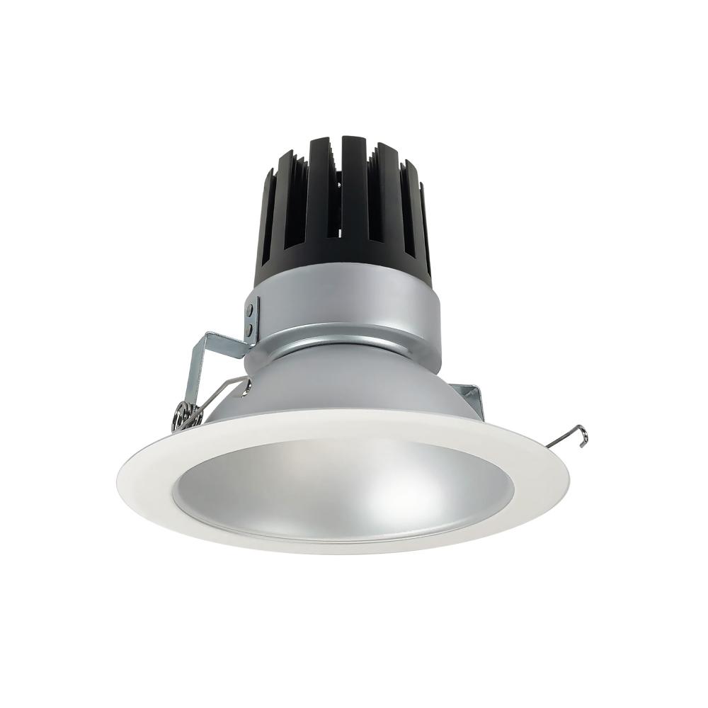 6" Marquise III Round Open Reflector, 2000lm, 3000K, Flood Optic, Haze Reflector/White Flange