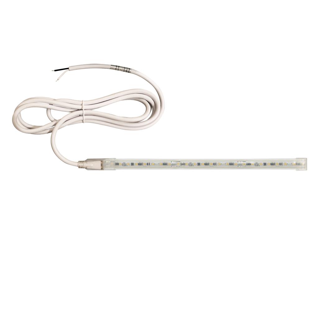 Custom Cut 50-ft 120V Continuous LED Tape Light, 330lm / 3.6W per foot, 3000K, w/ Mounting Clips and