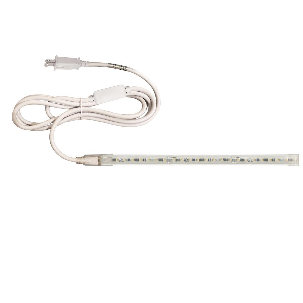 Custom Cut 48-ft 120V Continuous LED Tape Light, 330lm / 3.6W per foot, 4000K, w/ Mounting Clips and