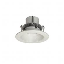 Nora NLCBC2-45227WW/A - 4" Cobalt Click Round Retrofit Baffle, 750lm / 10W, 2700K, White Baffle / White Flange