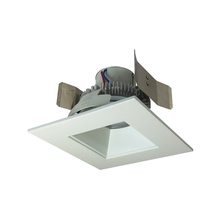Nora NLCBC2-55640MPW/A - 5" Cobalt Click Square Retrofit Reflector with Square Aperture, 750lm / 10W, 4000K, Matte Powder