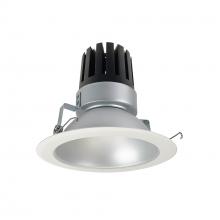 Nora NRM3-61L330FHZW - 6" Marquise III Round Open Reflector, 2000lm, 3000K, Flood Optic, Haze Reflector/White Flange