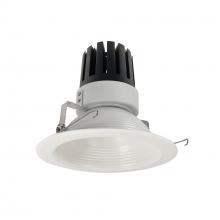Nora NRM3-62L430FWW - 6" Marquise III Round Baffle, 2500lm, 3000K, Flood Optic, White Baffle/White Flange