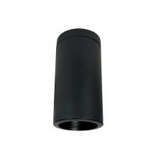 Nora NYLI-6SL251BBB - 6" Cylinder, Black, Surface Mount, 25W Med Base LED, Ref., Black