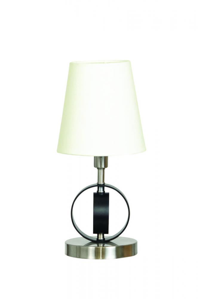 Bryson Mini 4" Ring Satin Nickel with Black Rings Accent Lamp