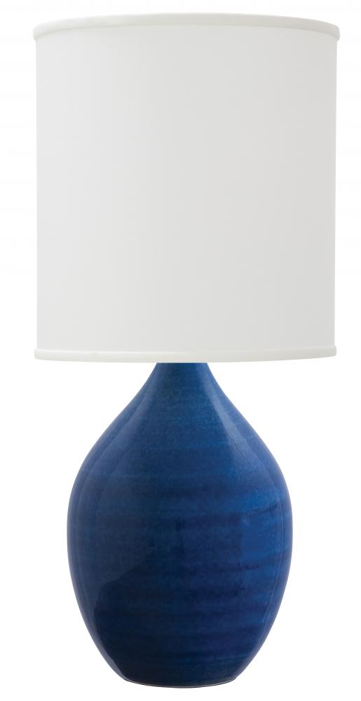 Scatchard 20.5" Stoneware Table Lamps in Blue Gloss