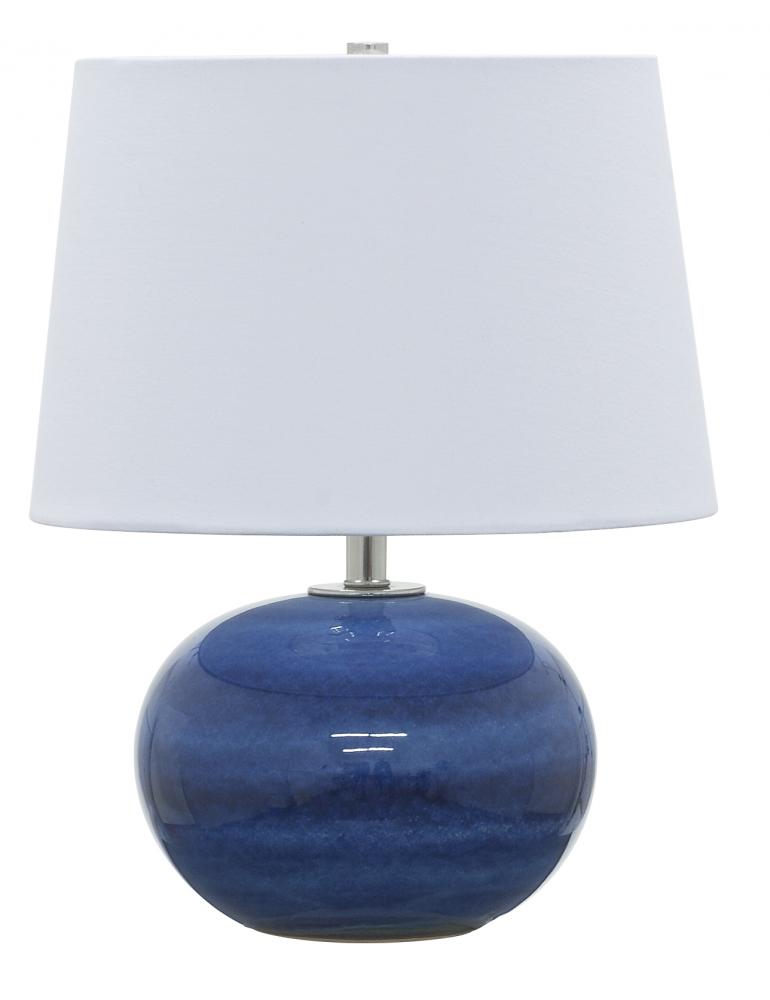 Scatchard 17" Stoneware Table Lamps in Decorated Red