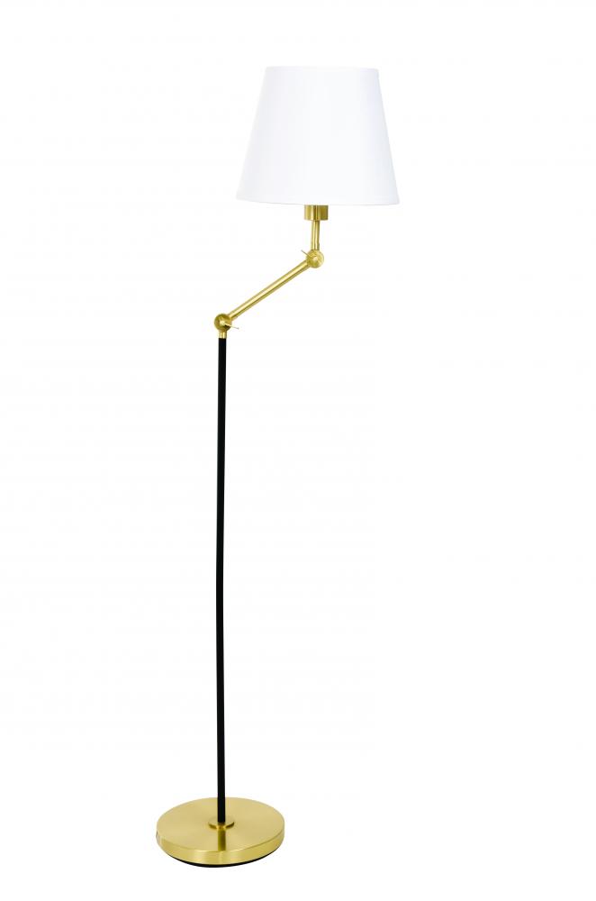 Taylor Black and Brushed Brass Adjustable Floor Lamps