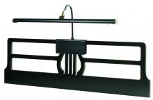 House of Troy GPLED19-527 - Grand Piano LED Clamp Lamp 19" Black with Satin Nickel Accents