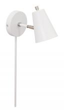 House of Troy K175-WT - Kirby LED Wall Lamp in White with Satin Nickel Accents