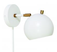 House of Troy OR775-WTWB - Orwell LED Wall Swings In White with Weathered Brass Accents