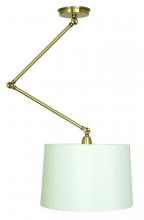 House of Troy UP501-SB/PB - Uptown Adjustable Pendant Satin Brass/Polished Brass Accents