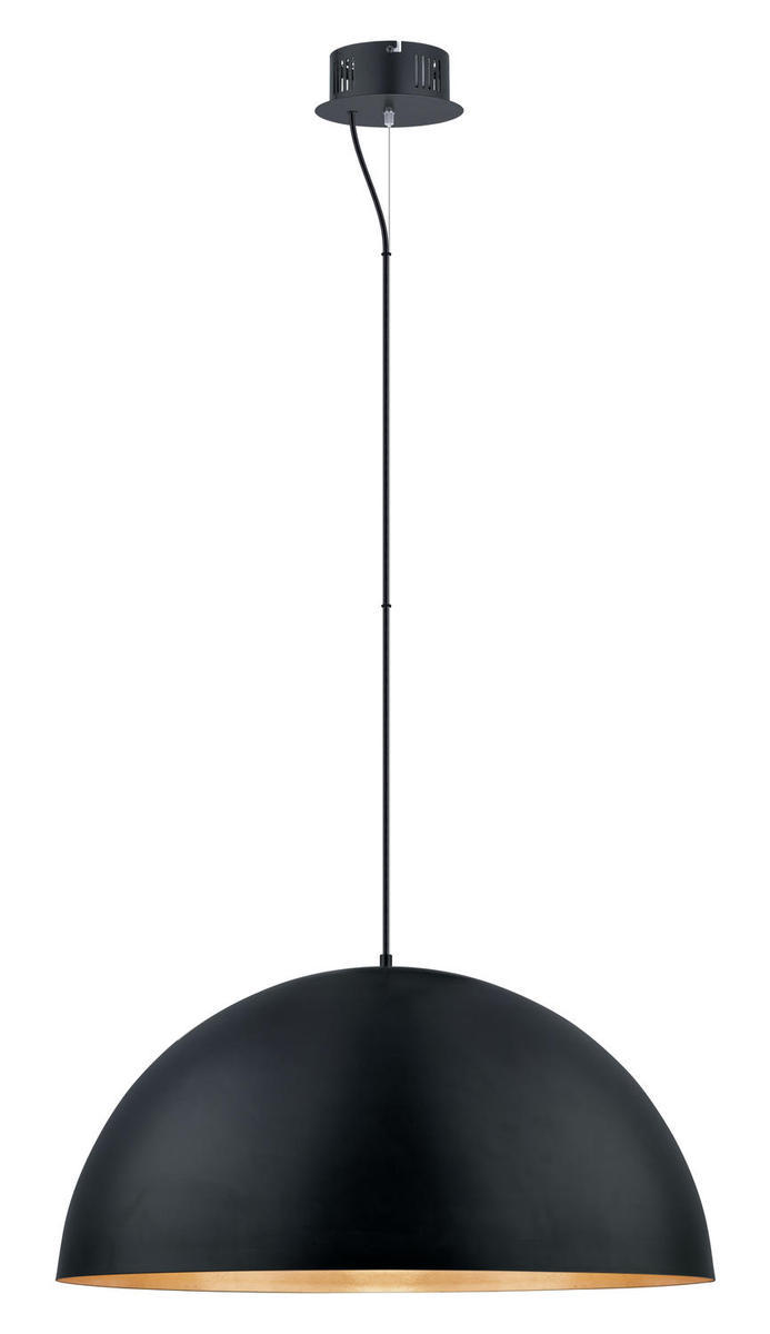 1 LT Integrated LED Pendant w/ Black Finish & Black w/ Gold Interior Metal Shade