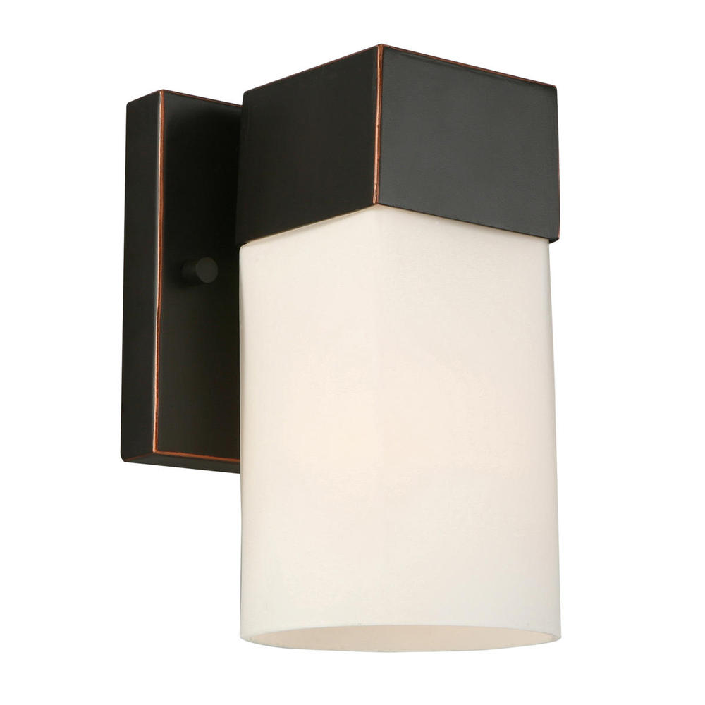 1 LT Wall Light w/ Oil Rubbed Bronze Finish & Frosted Glass Shade