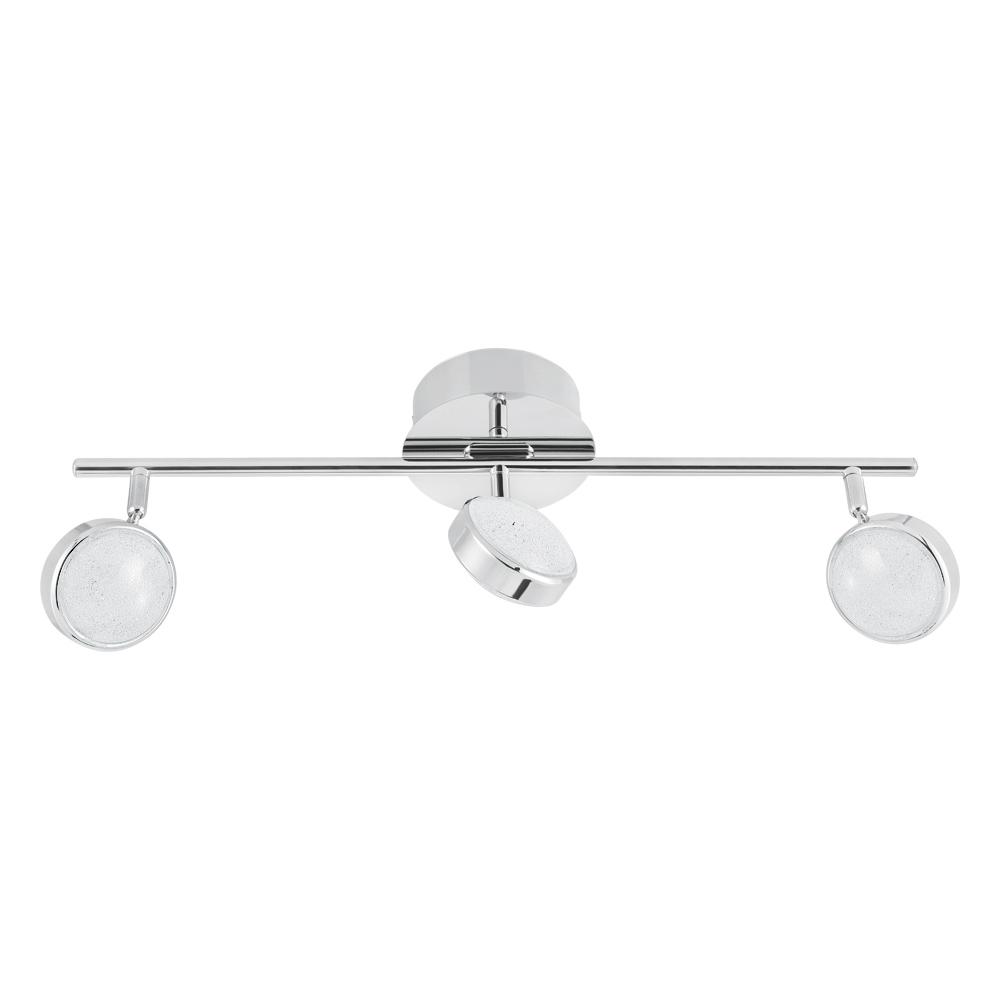 3 LT LED Fixed Track Light w/ Chrome Finish & Acrylic Crystalized Shades