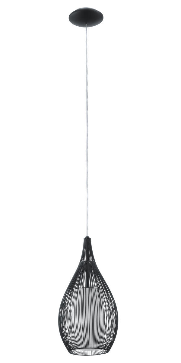 1 LT Pendant w/ a Black Finish & Opal Glass Shade