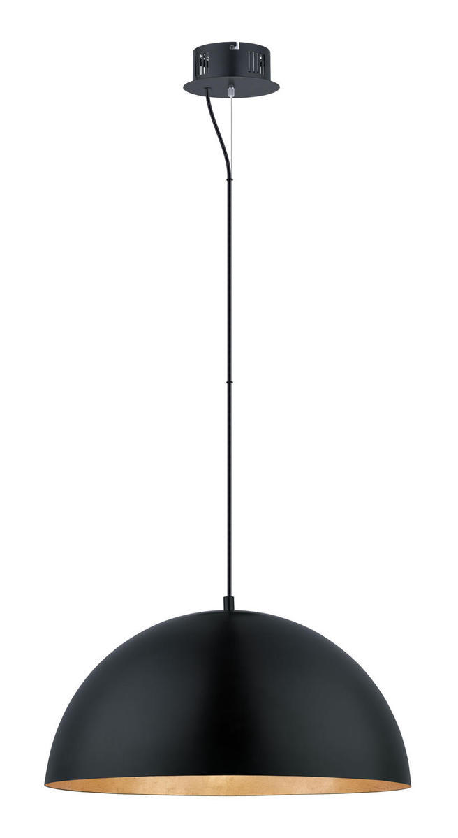 1 LT Integrated LED Pendant w/ Black Finish & Black w/ Gold Interior Metal Shade