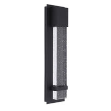 Eglo 202957A - 1 LT Integrated LED Outdoor Wall Light w/ Black Finish & Clear Seeded Glass