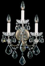 Schonbek 1870 3652-76H - New Orleans 3 Light 120V Wall Sconce in Heirloom Bronze with Heritage Handcut Crystal