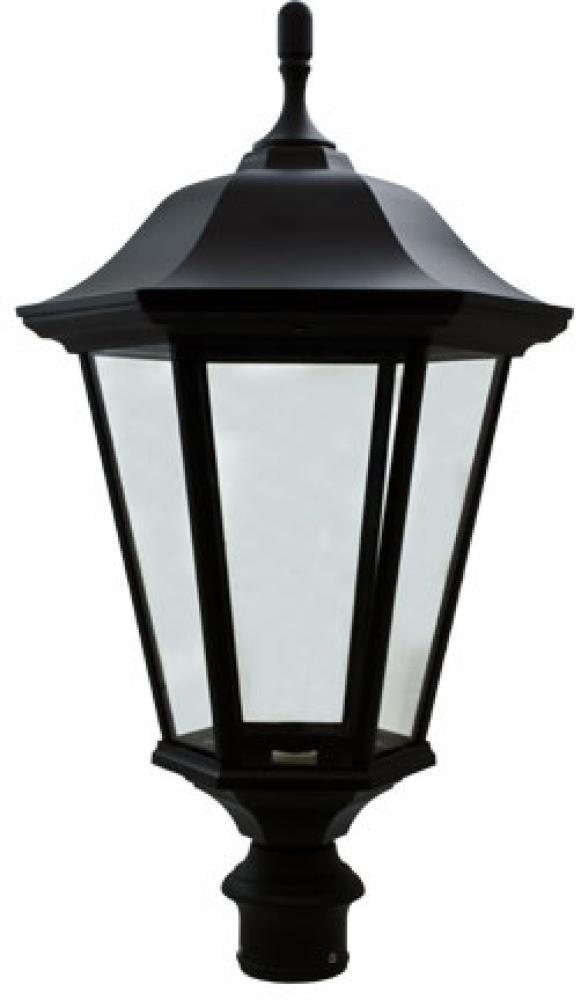LARGE POST TOP FIX W/CLEAR GLASS LED 20W 85-265V
