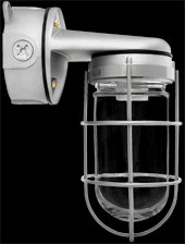 VAPORPROOF VXBR 100W WALL BRACKET 4 INCHES BOX 1/2 INCH BLACK LESS GLOBE