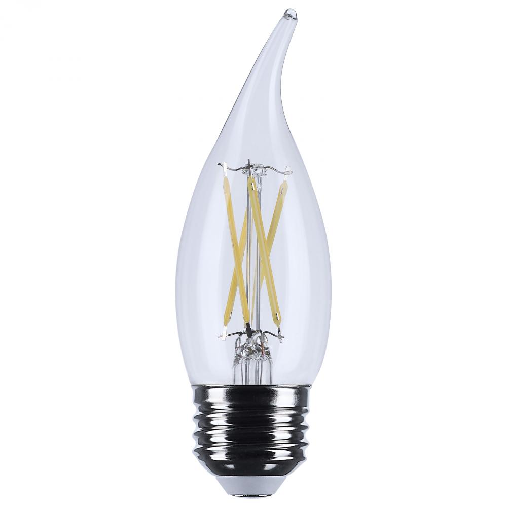 4 Watt CA10 LED; Medium Base; Clear; 5000K CCT; 120 Volt