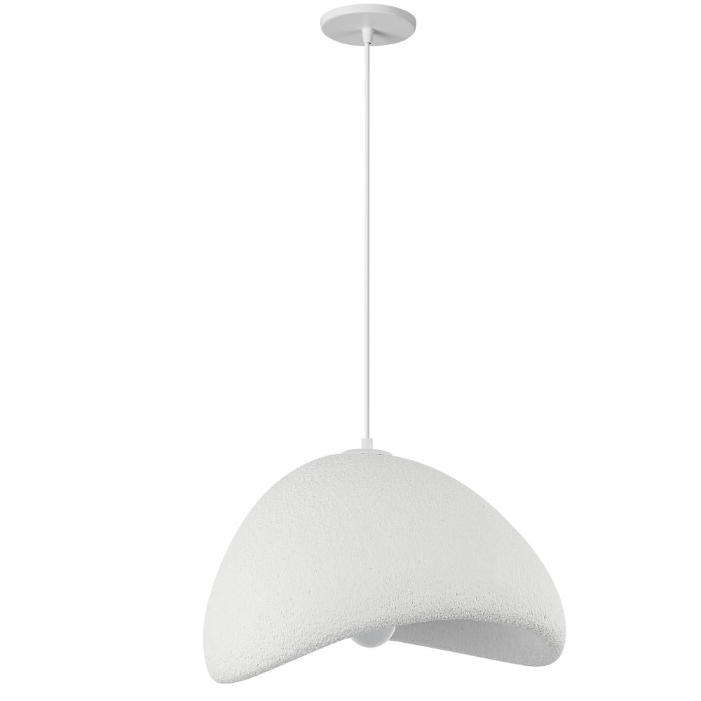 1 Light Pendant in Matte White