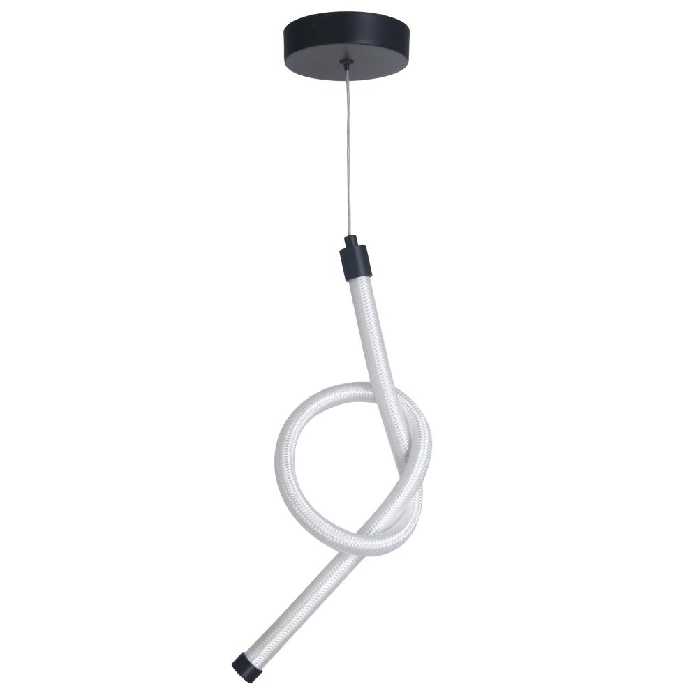 10W Pendant in Matte Black w/ White Silicone Diffuser