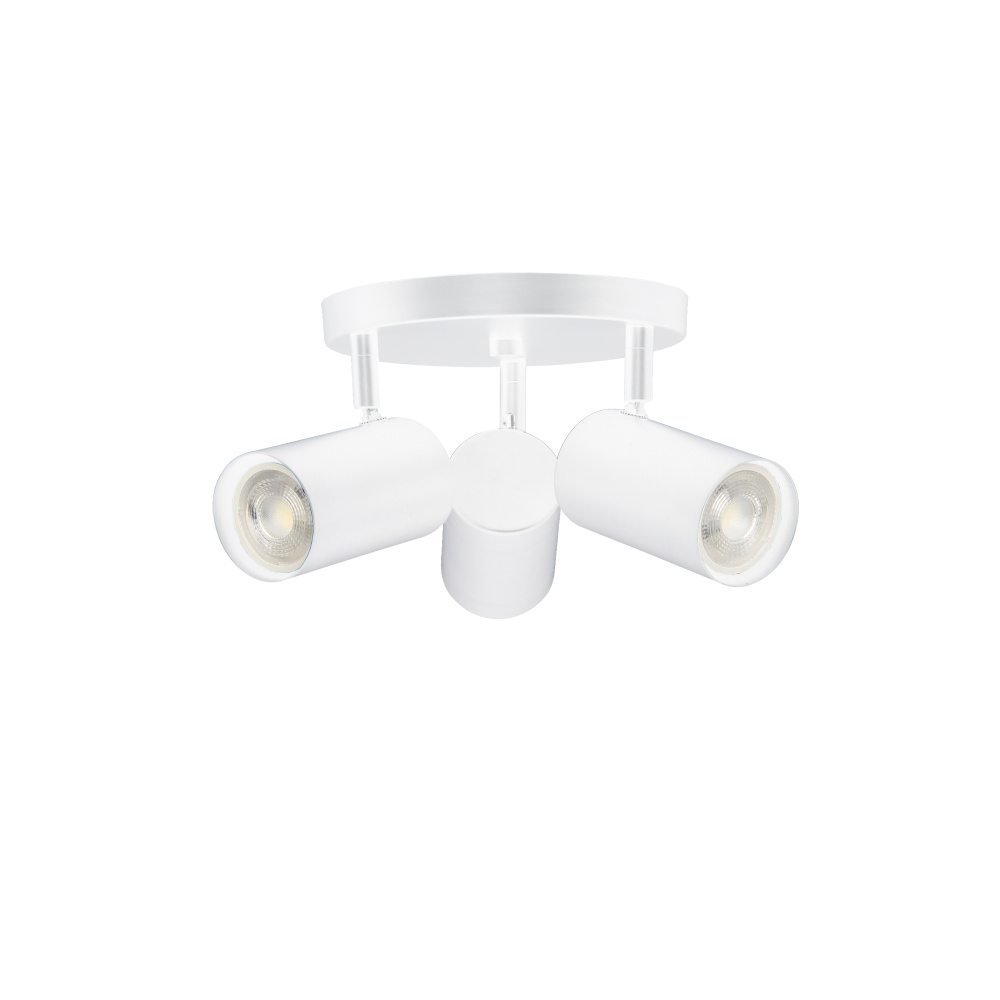 3 Light Spot Light in Matte White