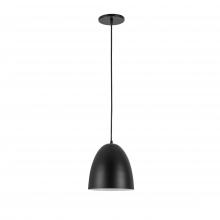 Dainolite OFE-71P-MB - 1 Light Pendant in Matte Black w/ in Matte Black Metal Shade