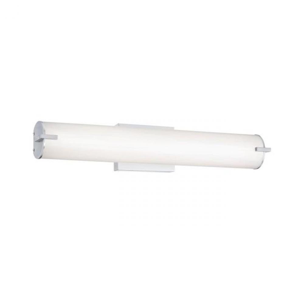 25W 1 Light LED Wall Fixture with Color Temperature Selection Brushed Nickel Finish Frosted Acrylic
