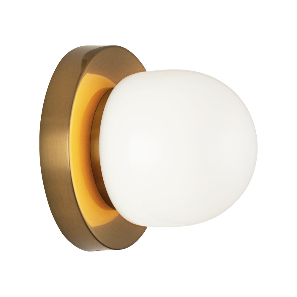 Pizzazz Aged Gold Brass Wall Sconce