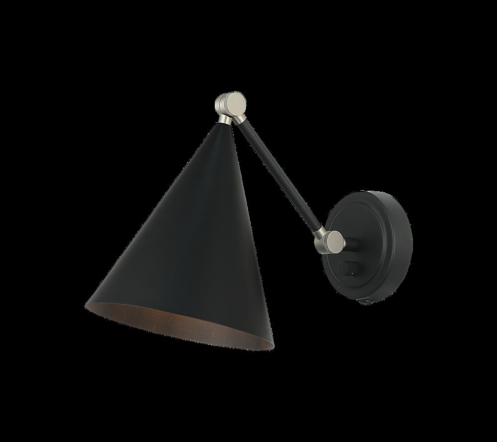 Pearson Matte Black Wall Sconce