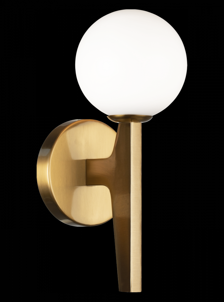 Scriben Aged Gold Brass Wall Sconce