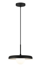 Matteo Lighting C34411MBOP - Creston Matte Black Pendant