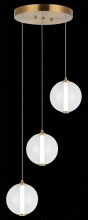 Matteo Lighting C69603AGCL - Belange Aged Gold Brass Pendant