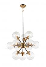 Matteo Lighting C62812AGCL - Soleil Aged Gold Brass Chandelier