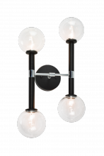 Matteo Lighting W75304BKCL - Stellar Black Wall Sconce
