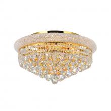 CWI Lighting 8001C20G - Empire 8 Light Flush Mount With Gold Finish